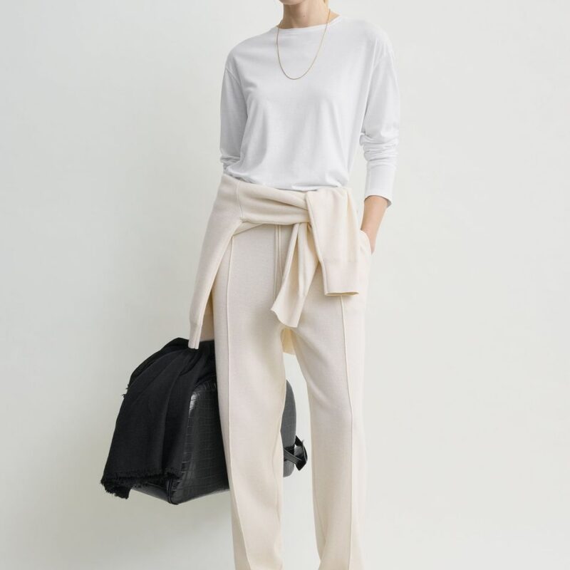 Pintucked sweatpants ecru – Toteme - INT