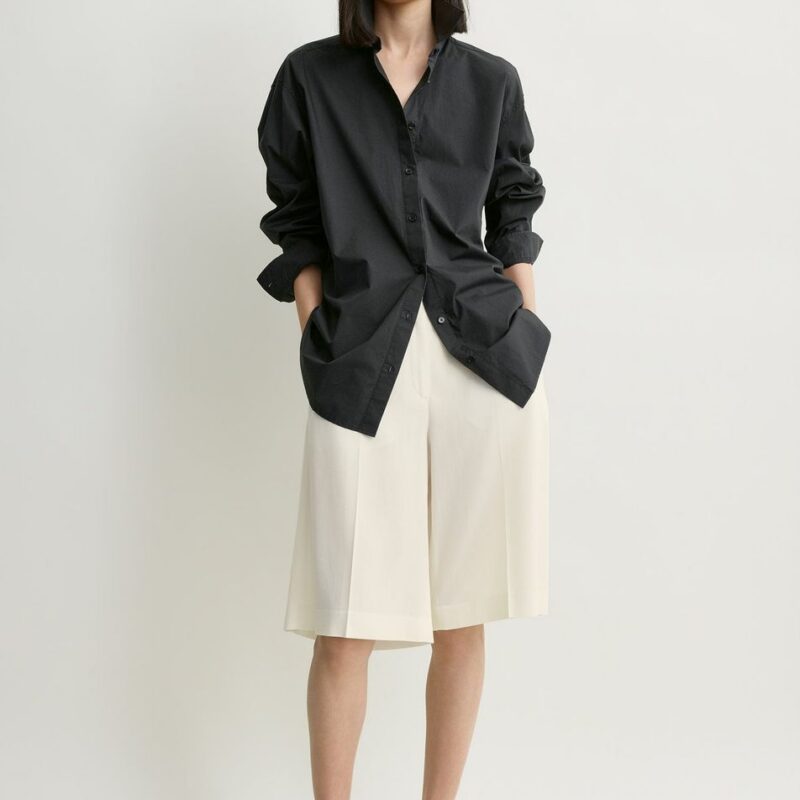 Wide fluid shorts ecru – Toteme - INT