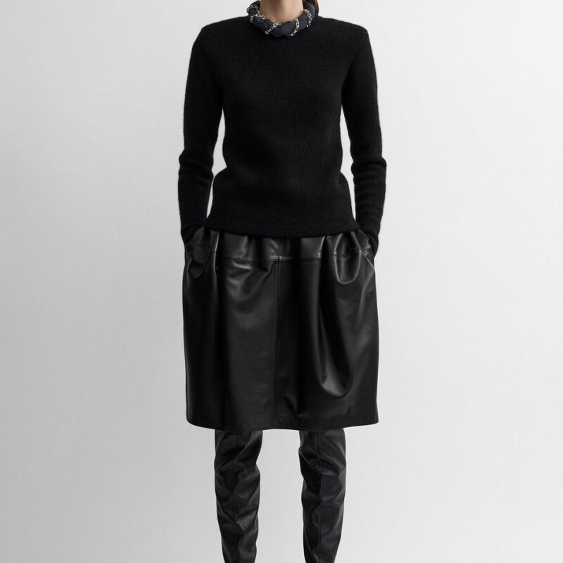 Structured crew knit black – Toteme - INT