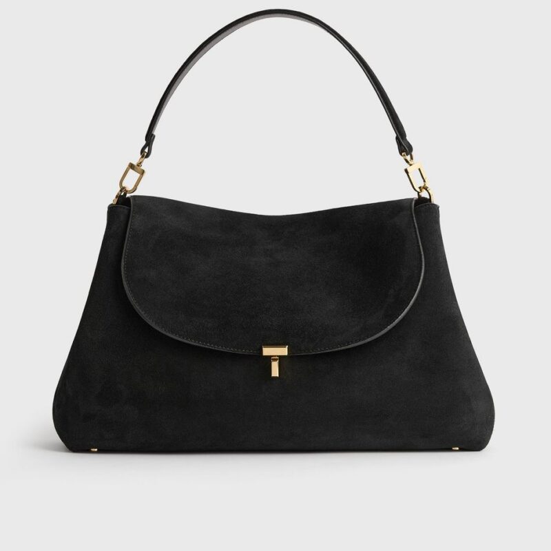 T-lock suede satchel black – Toteme - INT
