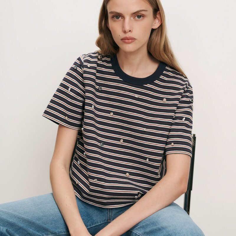 Sebastian Rhinestone T-Shirt – Veronica Beard