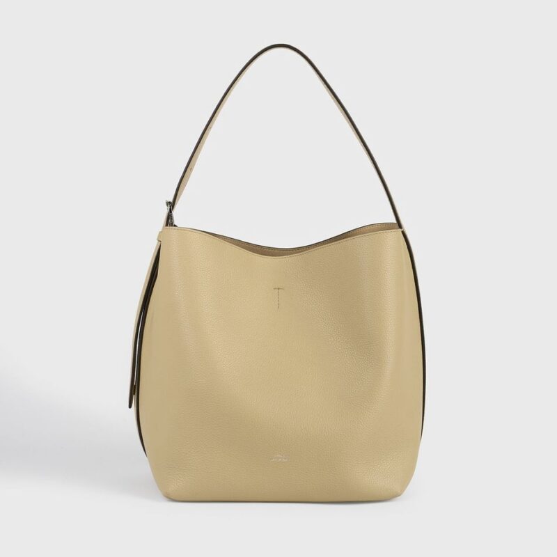 Medium belted grained-leather tote cashew – Toteme - INT