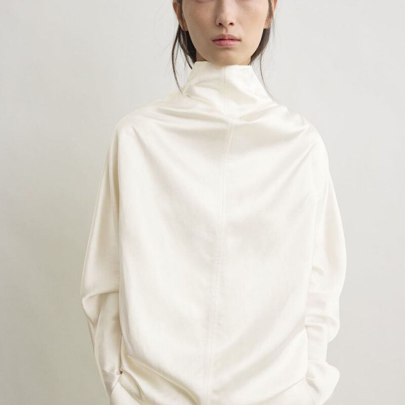 Cowl neck blouse white – Toteme - INT