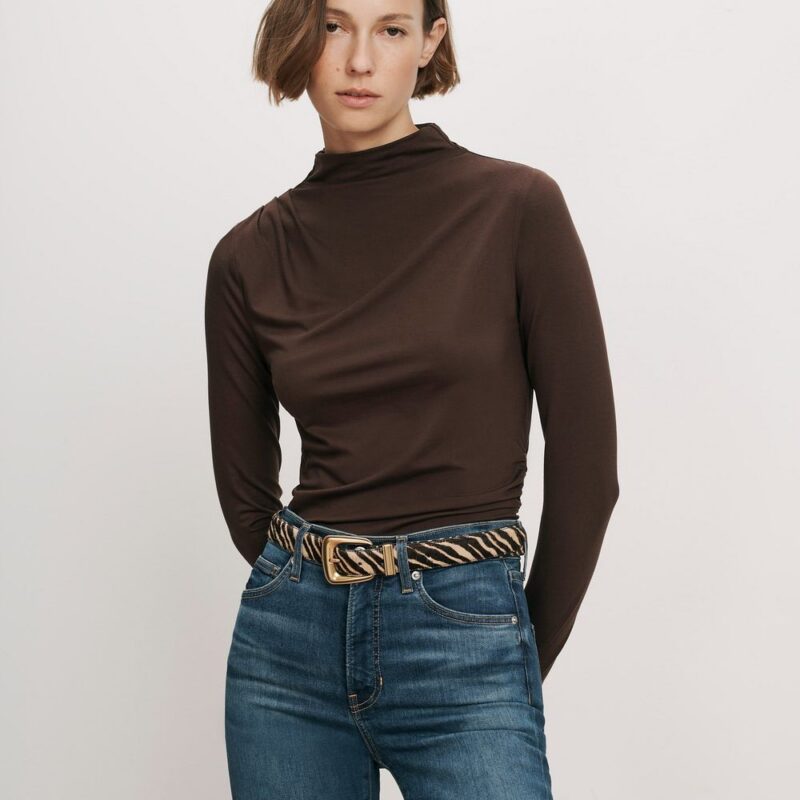 Mylie Mock-Neck Top – Veronica Beard