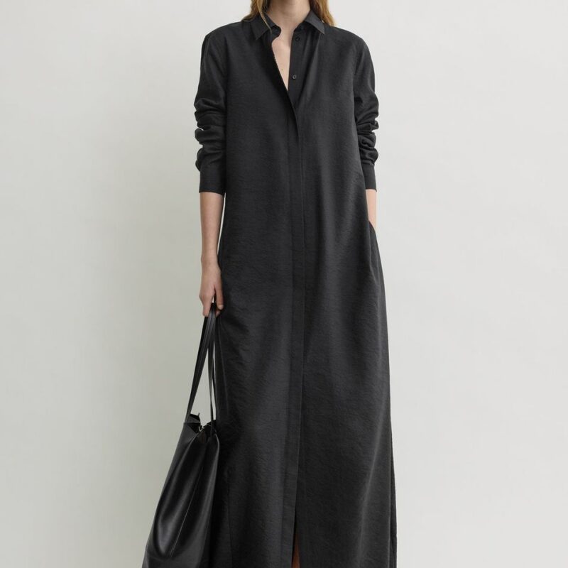 Parachute shirtdress black petite – Toteme - INT