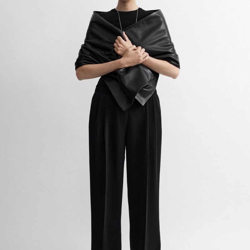 Double-pleat fluid trousers black – Toteme - INT