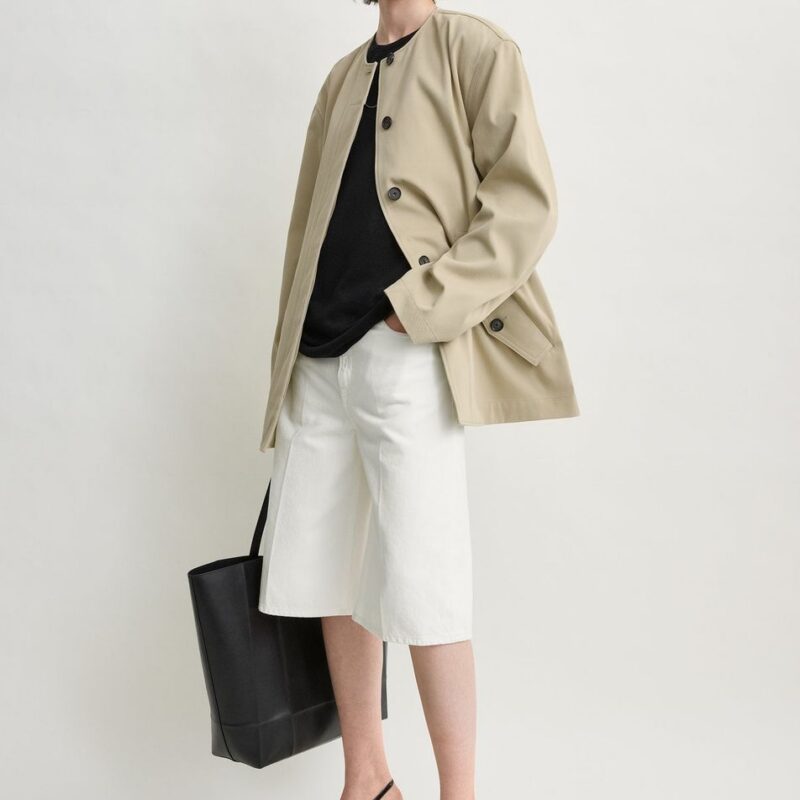Cotton twill jacket cashew – Toteme - INT