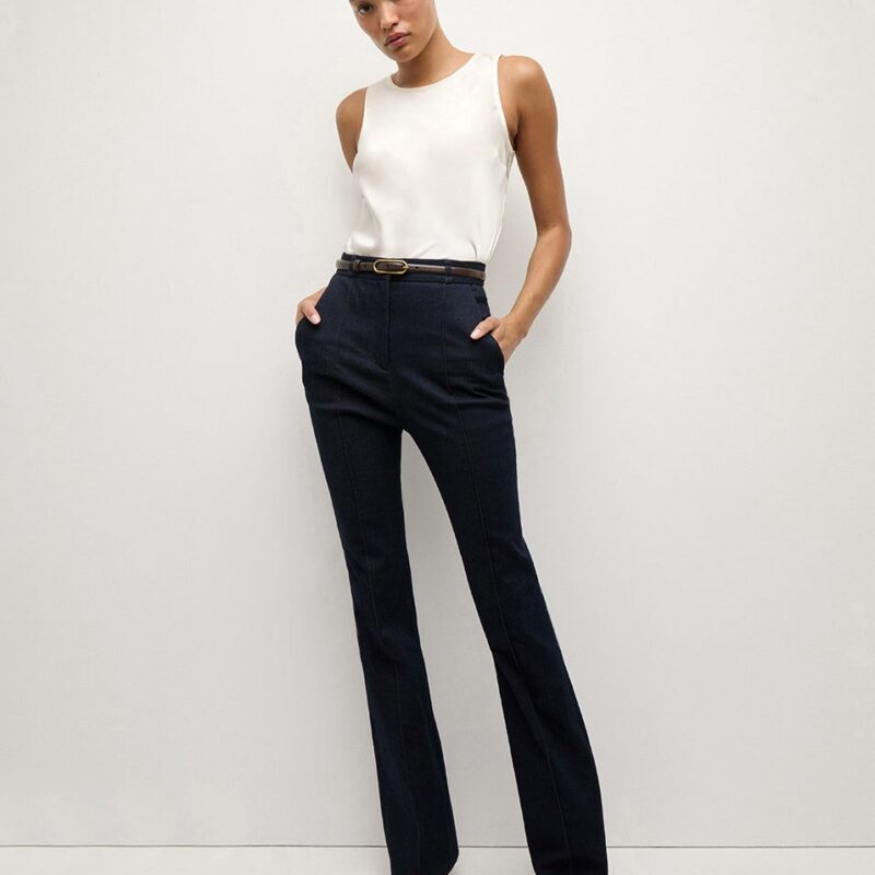 Gracie Belted Denim Pant – Veronica Beard