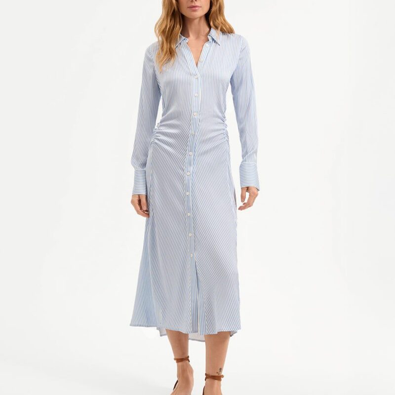 Lex Silk Midi Shirtdress – Veronica Beard