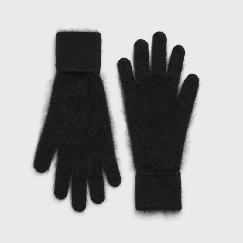 Brushed cashmere gloves black – Toteme - INT