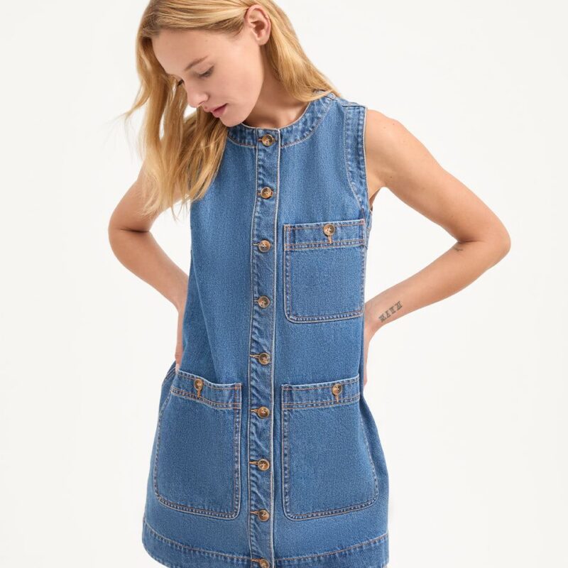 Oakley Denim Mini Dress – Veronica Beard