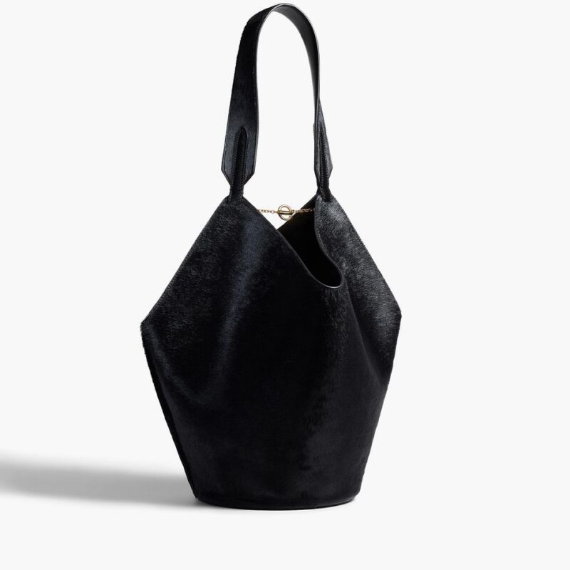 Small Lotus Tote in Black Haircalf – Khaite