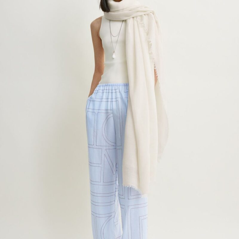 Monogram cotton-blend pj bottoms sky – Toteme - INT