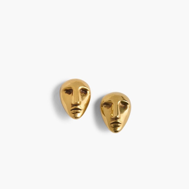Visage Earrings in Antique Gold – KHAITE