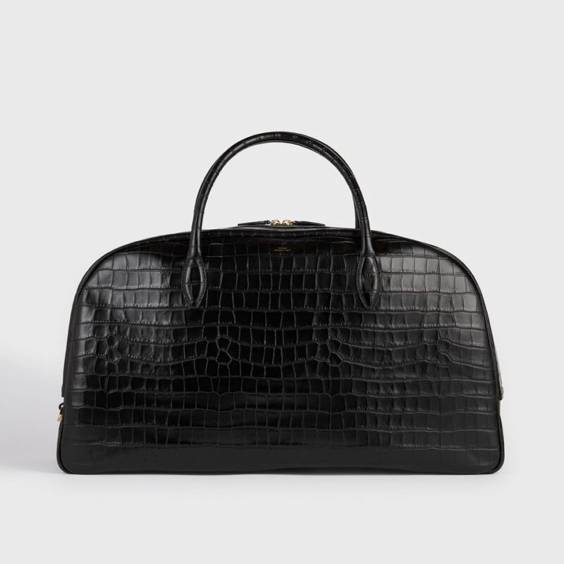 Croco-embossed weekender black – Toteme - INT