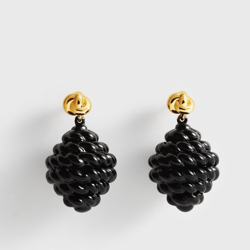 Rope drop earrings black/gold – Toteme - INT