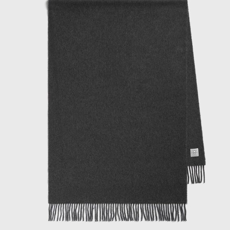 Cashmere scarf charcoal – Toteme - INT