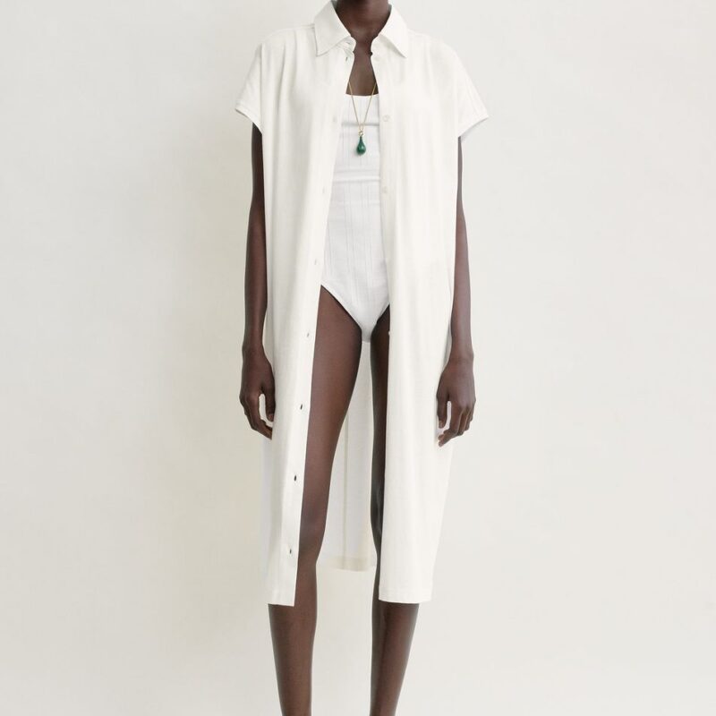 Jersey shirtdress off-white – Toteme - INT