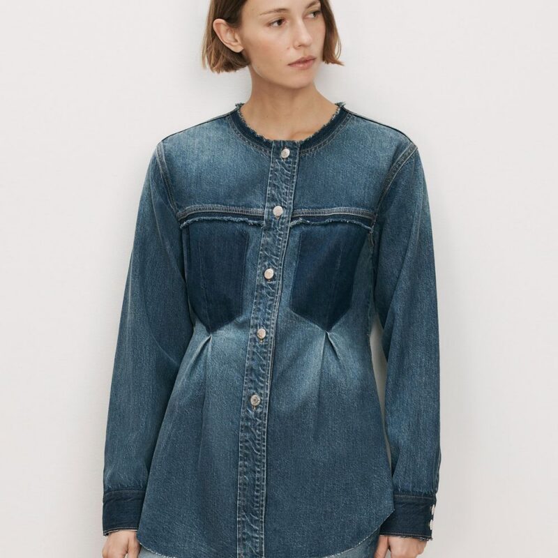 Weslia Denim Shacket – Veronica Beard