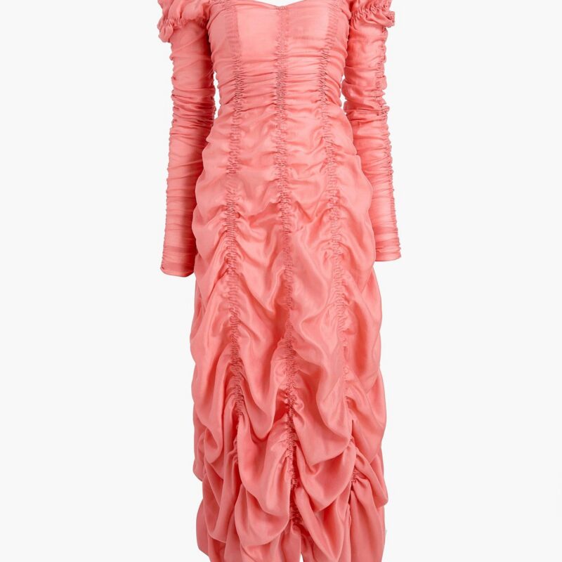 Judith Dress in Coral – KHAITE