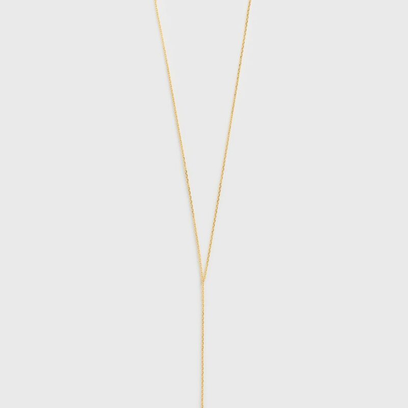 Jade drop necklace dark green/gold – Toteme - INT