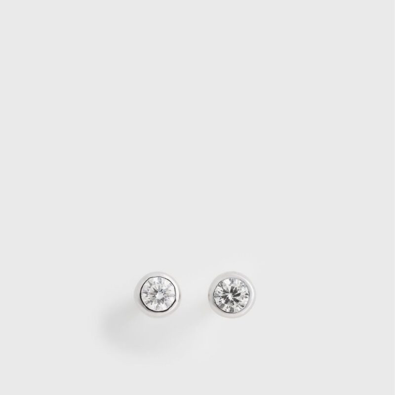 Mini diamond studs silver/white – Toteme - INT