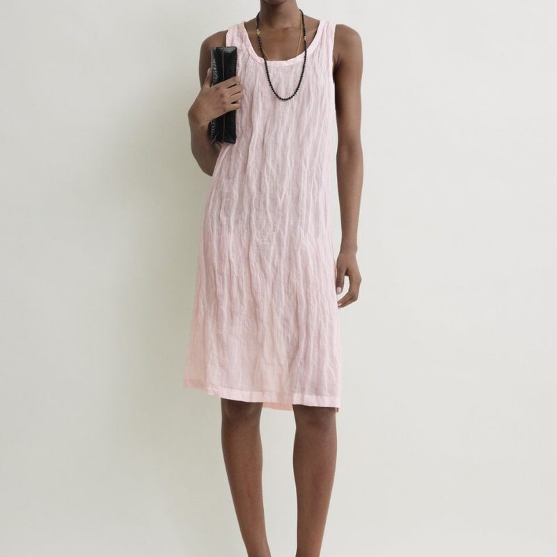 Crinkled gauze tank dress bloom – Toteme - INT