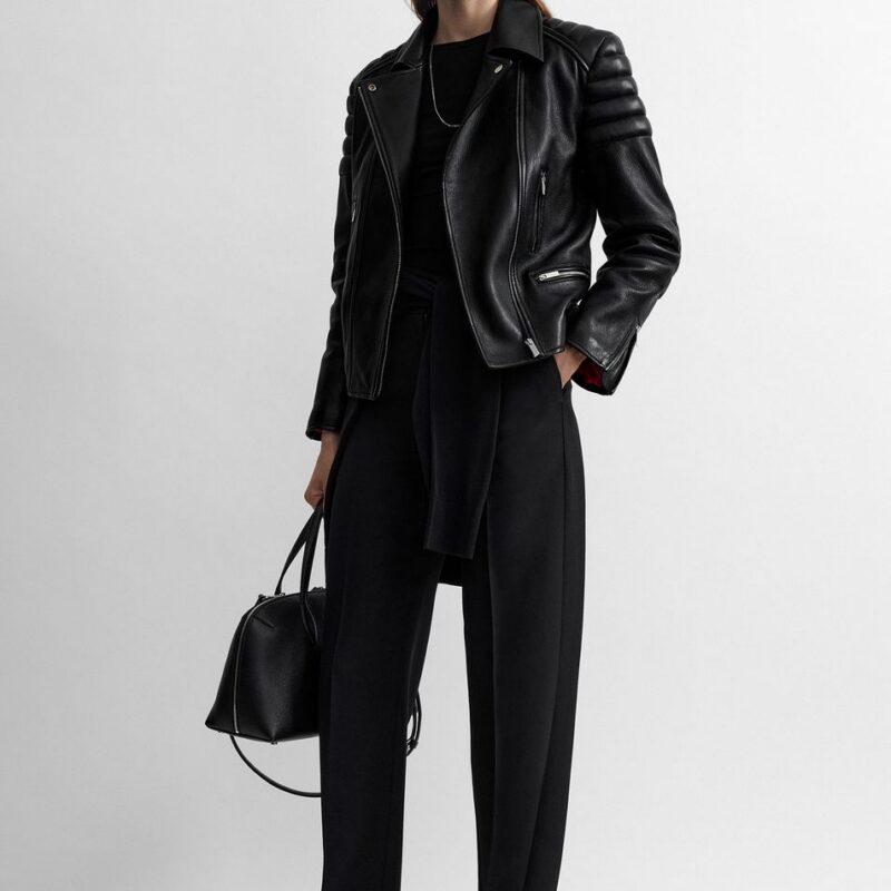 Leather biker black – Toteme - INT