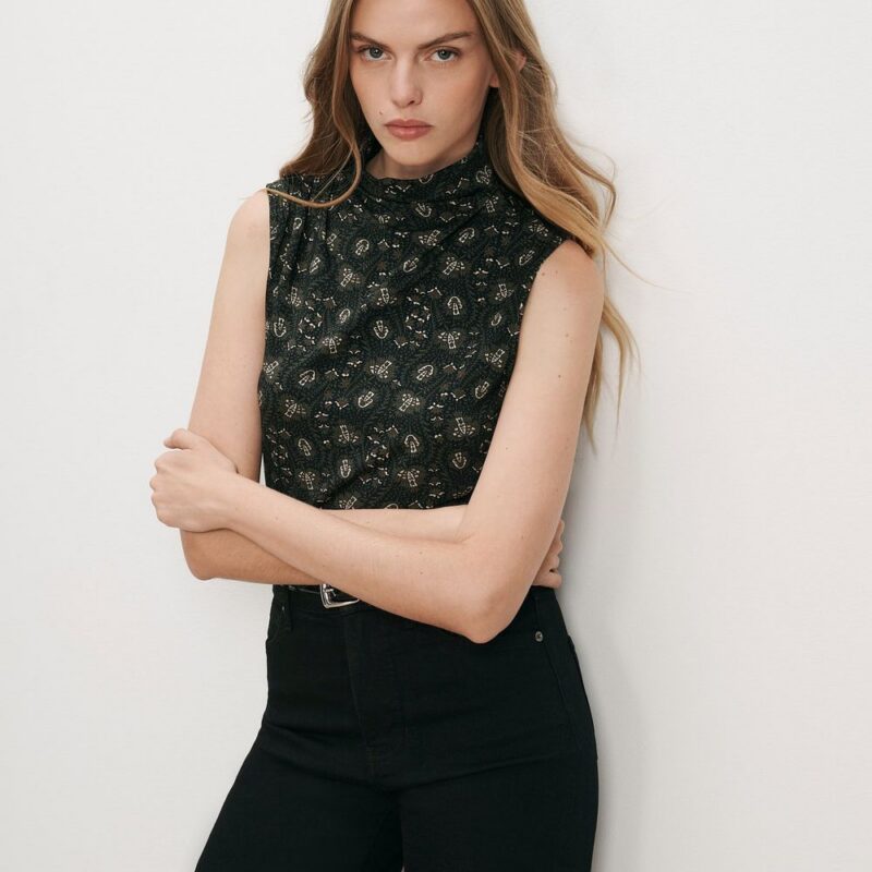 Mylie Mock-Neck Tank Top – Veronica Beard