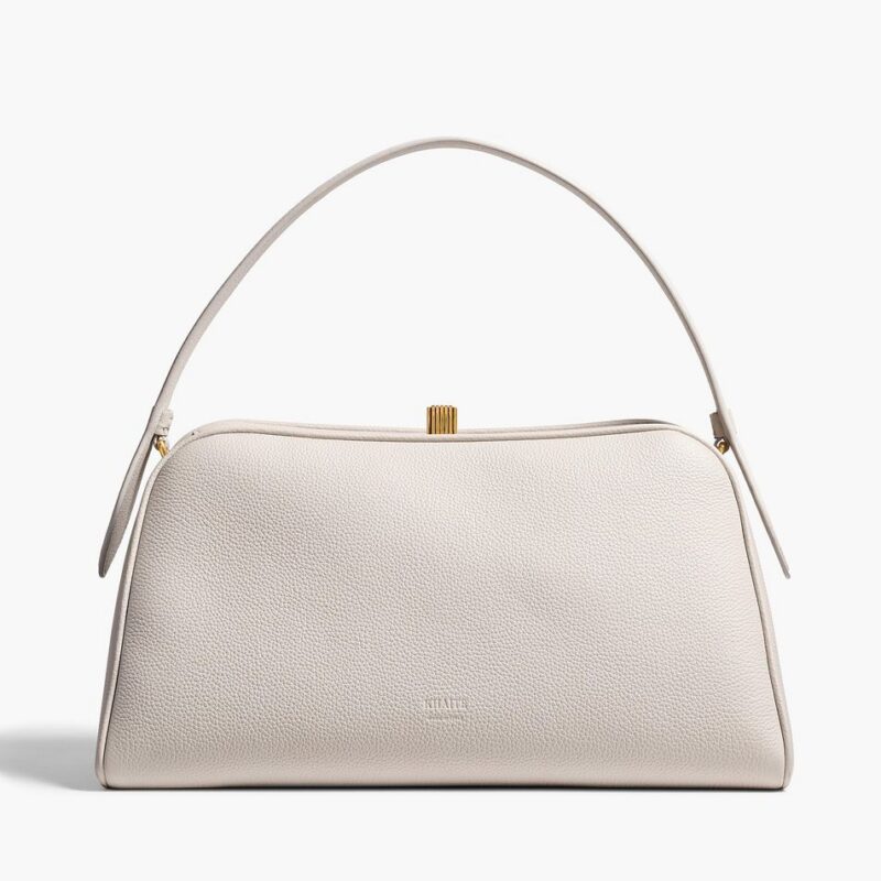 Cate Bag in Light Grey Pebbled Leather – Khaite