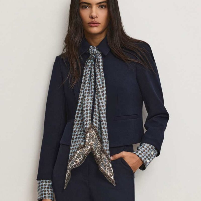Ismena Removable Scarf Jacket – Veronica Beard