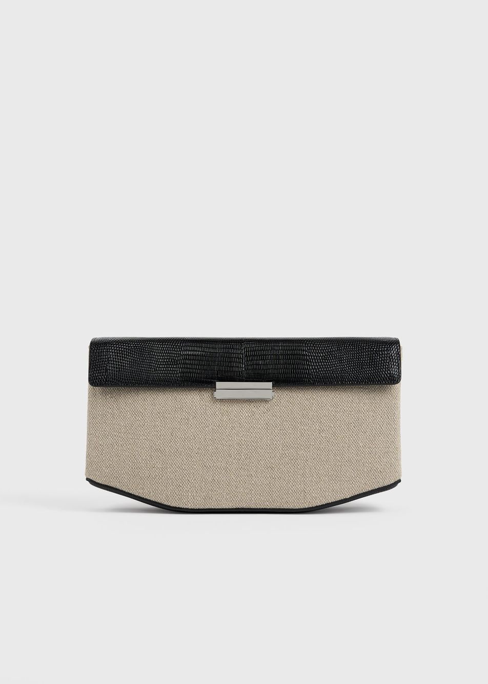 Clip canvas clutch beige/black – Toteme - INT