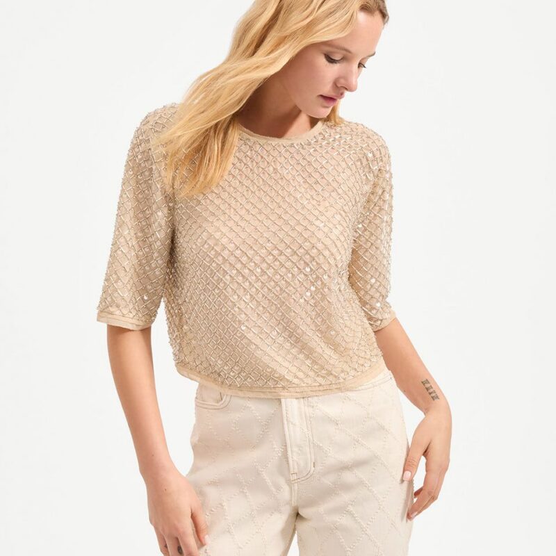 Novalie Beaded Top – Veronica Beard
