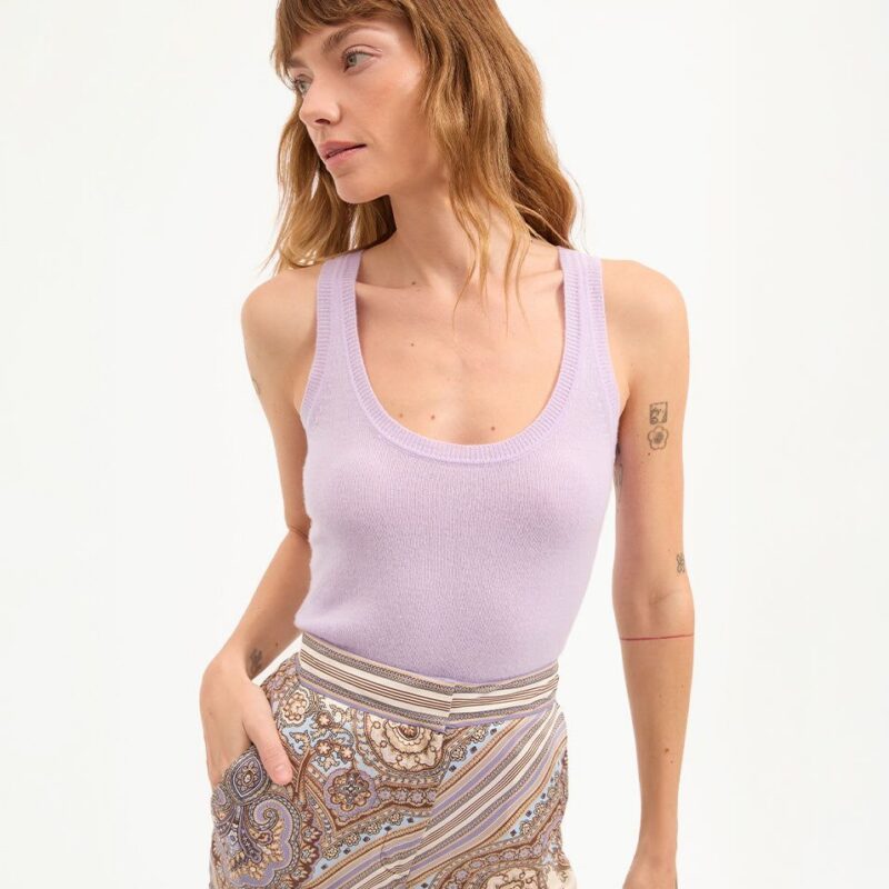 Birke Cashmere Scoopneck Tank Top – Veronica Beard