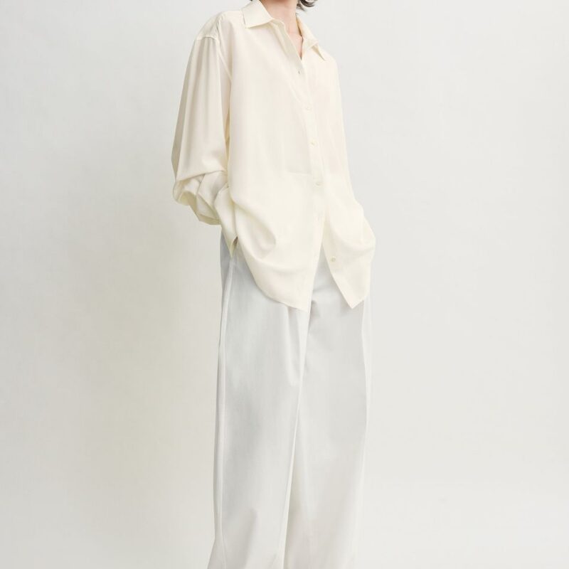 Silk crepe shirt off-white – Toteme - INT