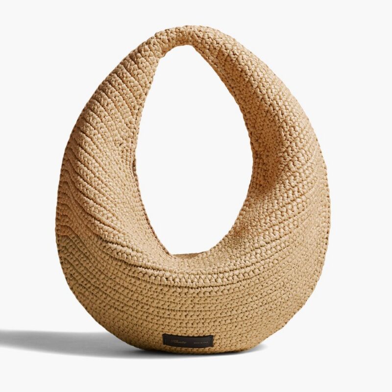 Medium Olivia Hobo in Natural Raffia – Khaite