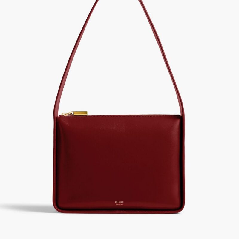 Lori Squared Bag in Oxblood Crackle Patent Leather – Khaite