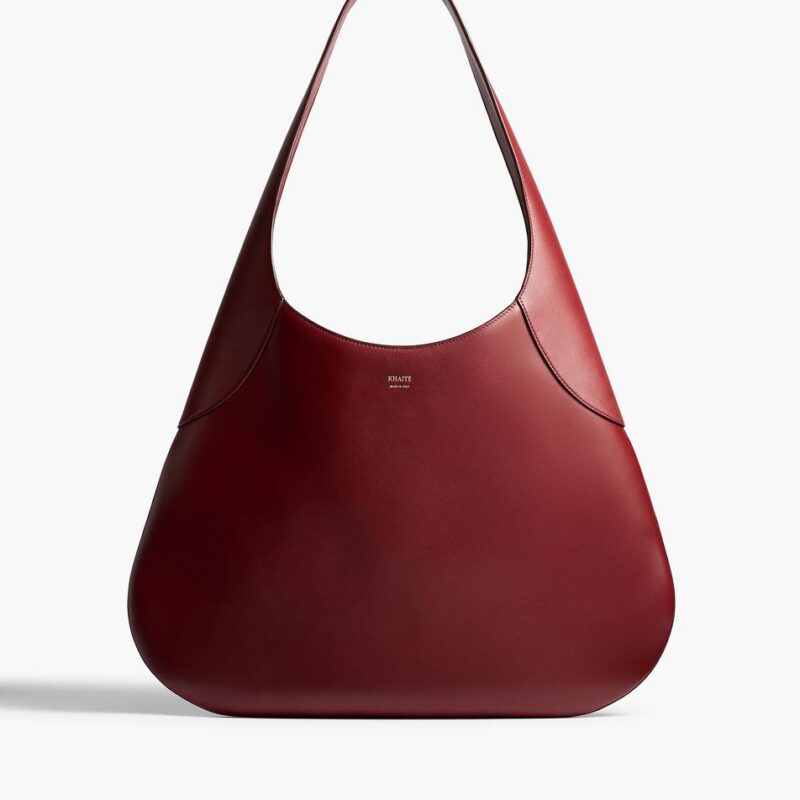 Large Joan Hobo in Oxblood Leather – Khaite