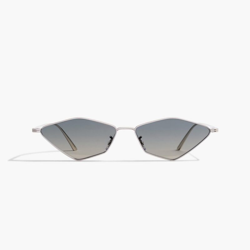KHAITE x Oliver Peoples 2001C in Silver and Dark Grey Gradient Mirror