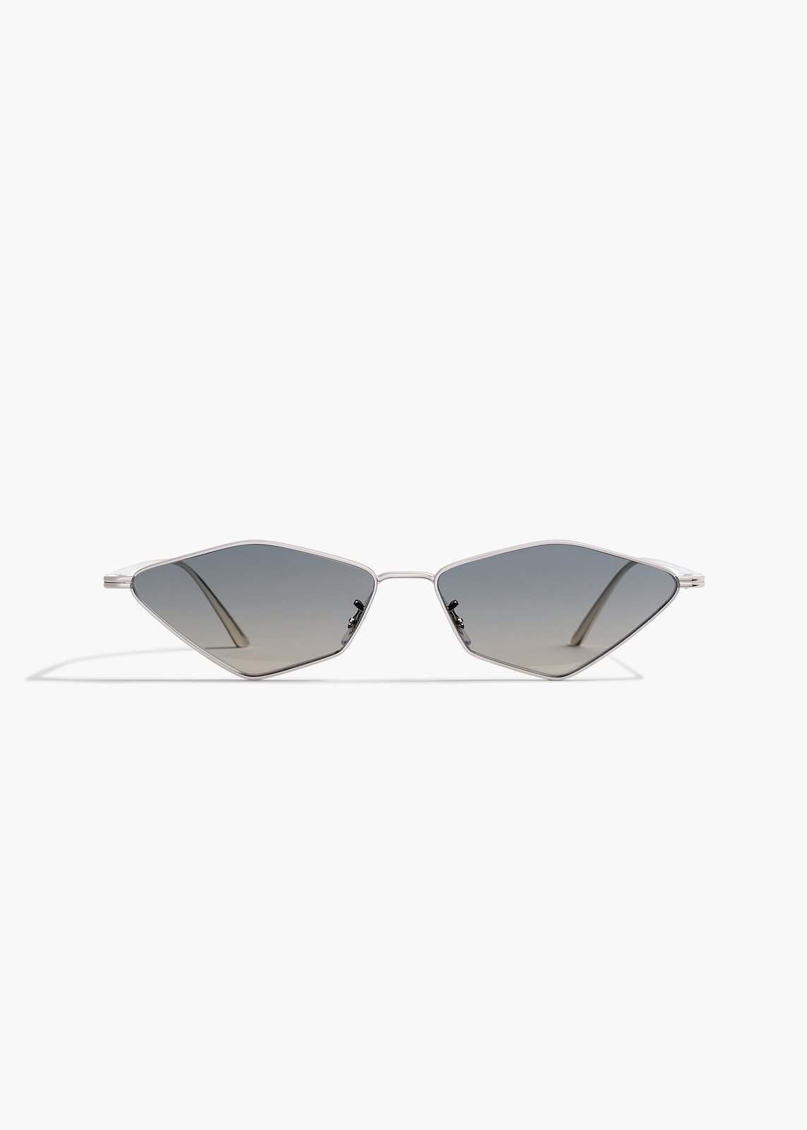 KHAITE x Oliver Peoples 2001C in Silver and Dark Grey Gradient Mirror