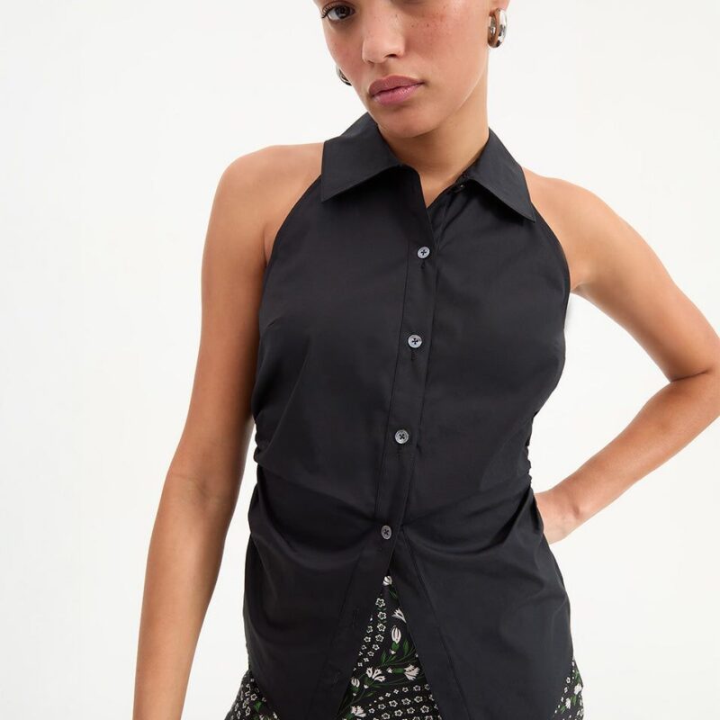 Regina Sleeveless Button-Down Shirt – Veronica Beard