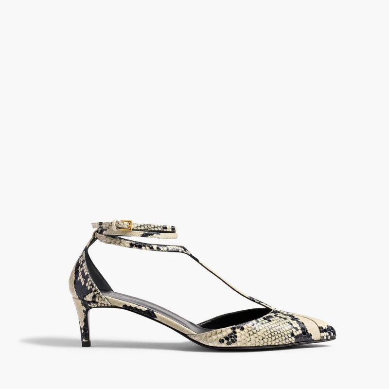 Mia Pump in Python-Embossed Leather – Khaite