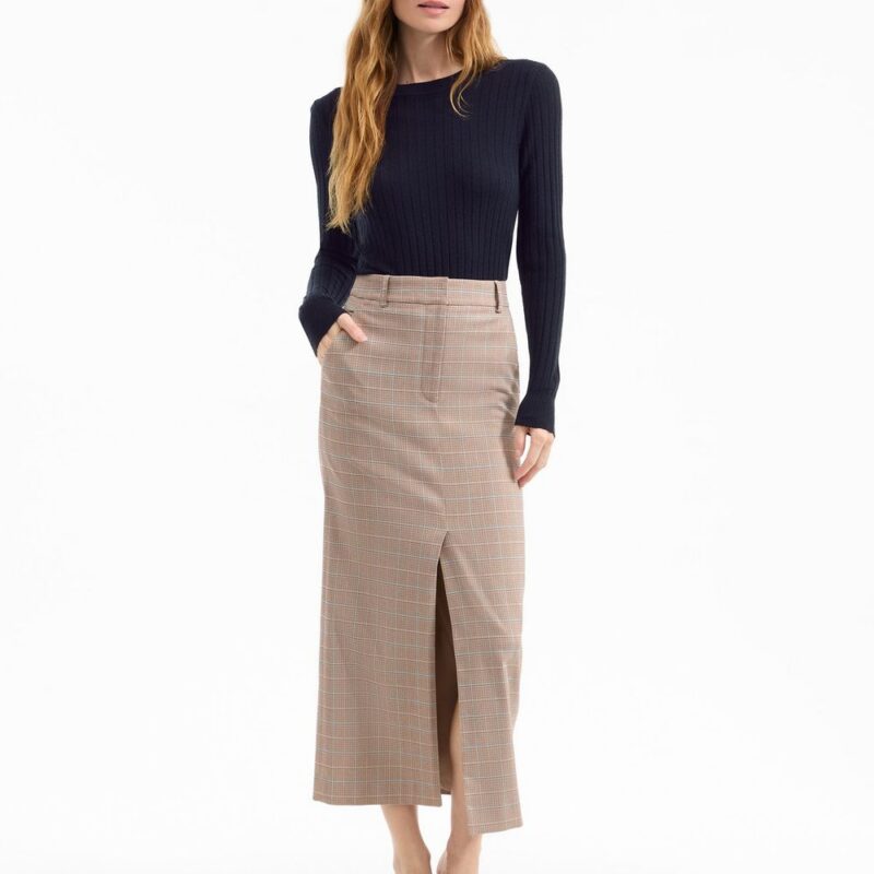 Maxine Plaid Midi Skirt – Veronica Beard