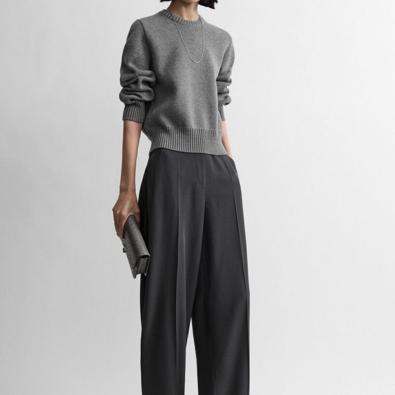 High-waist trousers washed black – Toteme - INT