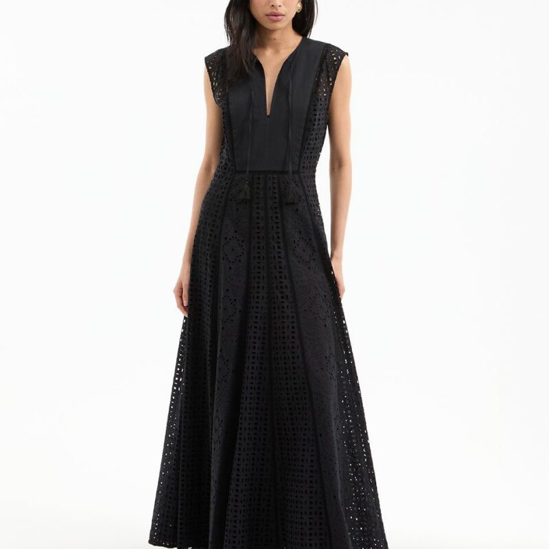 Alina Eyelet Maxi Dress – Veronica Beard