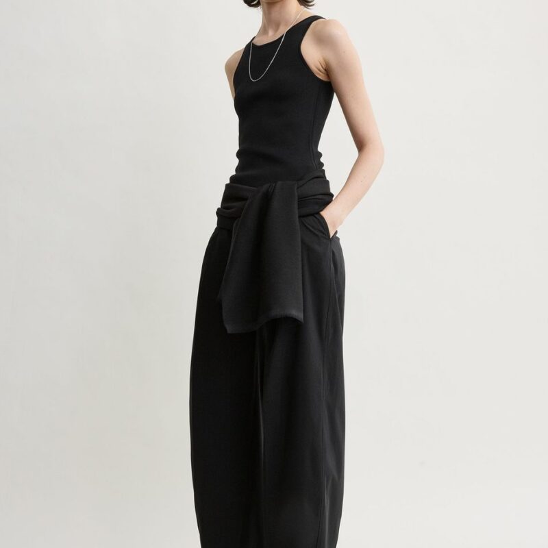 Classic compact knit tank black – Toteme - INT