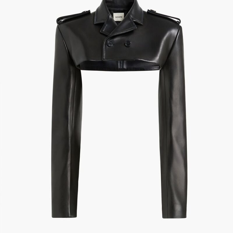 Sadran Jacket in Black Leather – Khaite