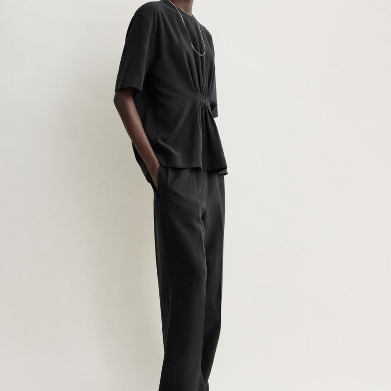 Straight fluid tee black petite – Toteme - INT