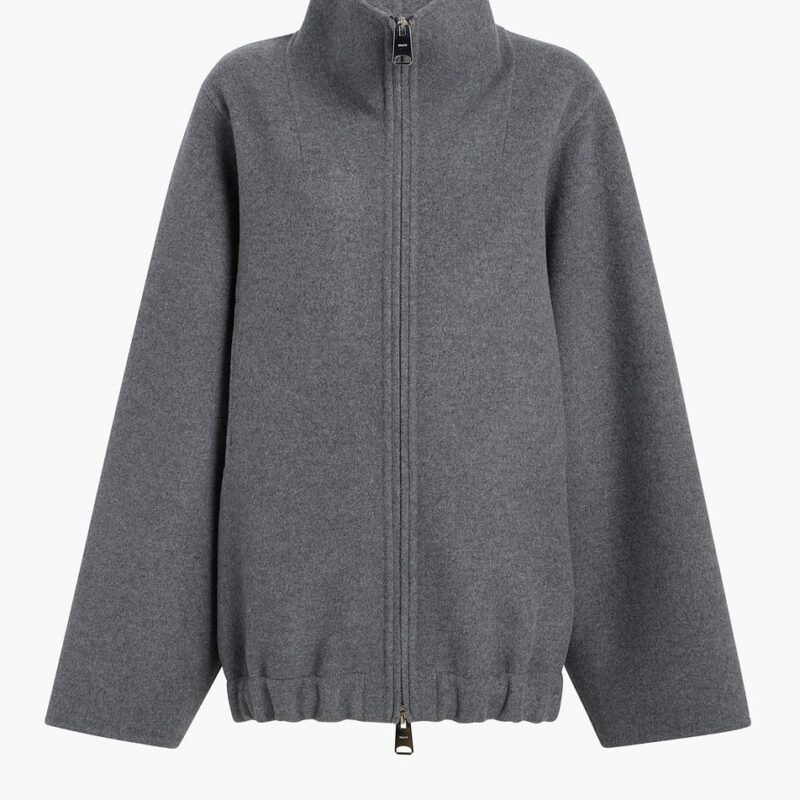 Garret Jacket in Grey Melange – Khaite