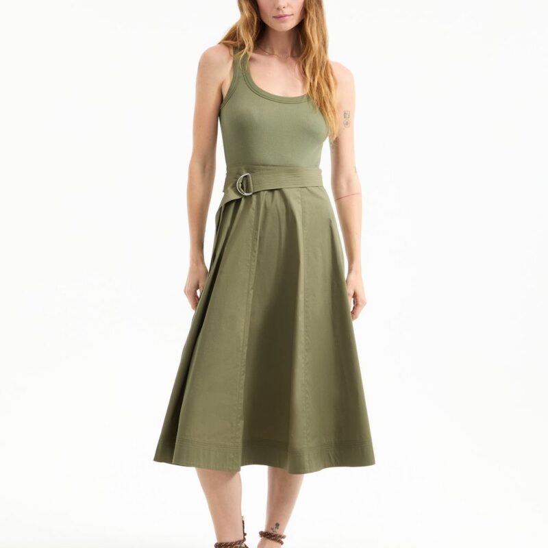 Ennis Belted Midi Dress – Veronica Beard